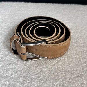 Tan suede men's Belt